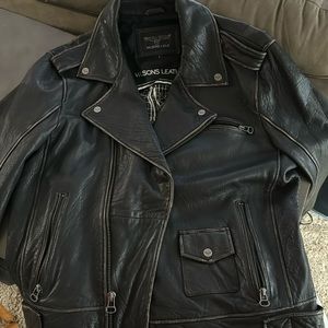 WILSON LEATHER CYCLE JACKET - TAGS STILL ON -LARGE